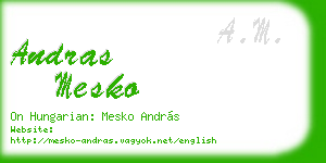 andras mesko business card